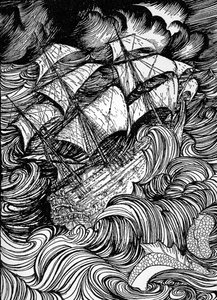 „Rukopis nalezen v láhvi“ od Edgara Allana Poea od Arthur Rackham