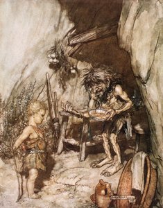 "Mime a dítě", 1924. od Arthur Rackham