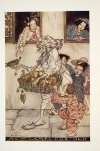 Nové lampy pro staré, z The Arthur Rackham Fairy Book, hospoda. 1933 od Arthur Rackham