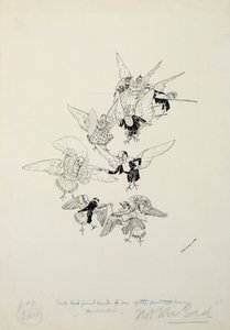 Jeden z nejhezčích tanců, jaké jste kdy viděli, ilustrace z The Zankiwank and the Bletherwitch, od S.J. Adair Fitzgerald, vydáno 1896 (pero a inkoust) od Arthur Rackham