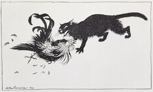 Kočka a kohout, ilustrace z 