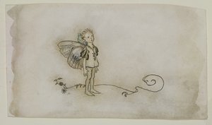 The Fairies Thing, ze Snu nocí svatojánských, vydané v roce 1908 (pero, inkoust a wc na papíře) od Arthur Rackham