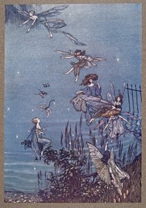The Fairies of the Serpentine, od Petra Pana v Kensington Gardens od J. M. Barrieho (1860 - 1937), hospoda. 1906 od Arthur Rackham