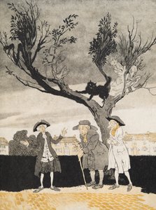 The Men of Sleepy Hollow (Inside Cover) z The Legend of Sleepy Hollow od Washingtona Irvinga (1783 - 1859), hospoda. 1928 od Arthur Rackham