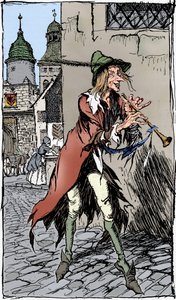 Krysař z Hamelnu, 1934 od Arthur Rackham
