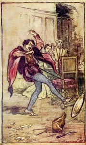 Zkrocení zlé ženy od Williama Shakespeara od Arthur Rackham