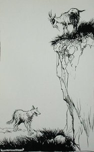 Vlk a koza, ilustrace z 