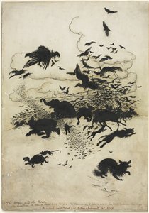 Střízlík a medvěd od Arthur Rackham