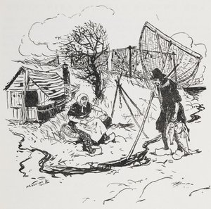Rybář a jeho žena. od Arthur Rackham