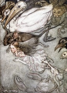 Rybník slz - v "" Alenčina dobrodružství v říši divů "" Lewis Carroll, nemocný. od Arthura Rackhama od Arthur Rackham