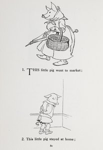 Toto prasátko šlo na trh - říkanka. od Arthur Rackham