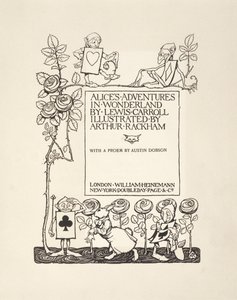 Titulní strana, z Alices Adventures in Wonderland, Lewis Carroll, pub.1907 od Arthur Rackham