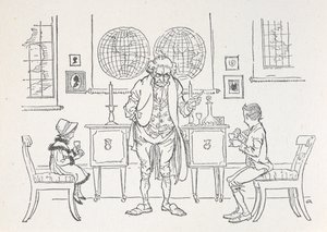 Dvě děti a jejich učitelé od Arthur Rackham