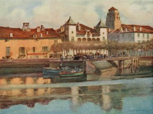 Baskicko: Lohobiague, St Jean de Luz (barevné lito)