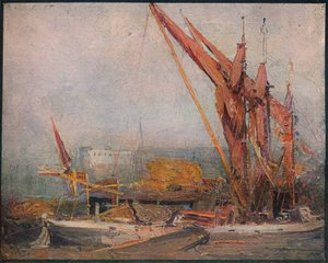 Hay Barges na Temži, 1905 od Arthur Streeton
