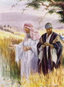 Ježíš a jeho učedníci na kukuřičném poli (barva litho)