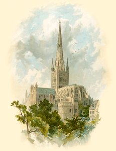 Norwichská katedrála, jihovýchod od Arthur Wilde Parsons