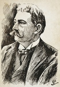 AZEVEDO, Aluisio de (1857-1913). Brazilský spisovatel. Rytina. od Artist Unknown