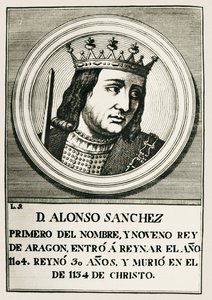 Alfonso I., "Bojovník" (1073-1134). Aragonský a navarrský král (1104-1134). od Artist Unknown