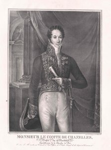 Augustin-Jean-Baptiste-Louis-Marie hrabě Chazelles od Artist Unknown