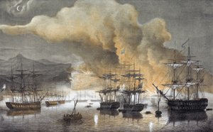 Bombardování Alžíru od Artist Unknown