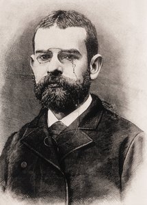 CLARIN, Leopoldo Alas y Urena, též zvaný (1852-1901). Španělský spisovatel. Rytina od Artist Unknown