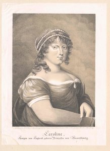 Karolína Amálie z Brunswicku-Wolfenbuettelu, od Artist Unknown