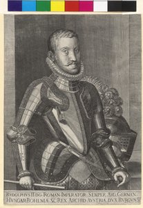 Mědirytina od Martina Roty Císař Rudolf II. od Artist Unknown