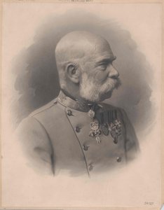 Rakouský císař František Josef I. (tisk) od Artist Unknown