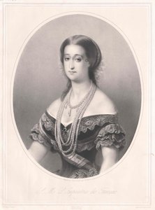 Francouzská císařovna Eugenie od Artist Unknown