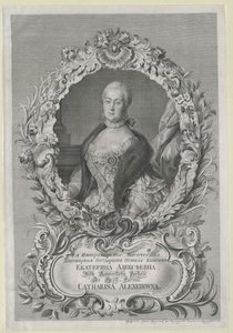 Ruská carevna Kateřina II. od Artist Unknown
