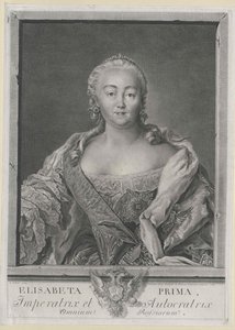 Ruská císařovna Alžběta od Artist Unknown