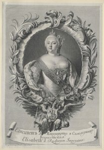 Ruská císařovna Alžběta od Artist Unknown