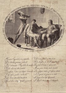 FERDINAND VII. španělský (1784-1833). Španělský král (1808-1833). Zajetí Fernanda VII. ve Francii. Lept. ŠPANĚLSKO. ANDALUSIE. CADIZ. San Fernando. Městské historické muzeum od Artist Unknown