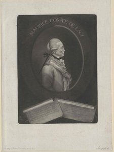 Franz Moritz hrabě Lacy (tisk) od Artist Unknown