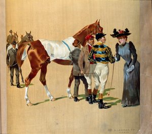 Dostihy: poslední tipy před dostihem, počátek 20. století (tisk) od Artist Unknown