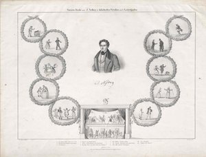 Johann Nestroy (tisk) od Artist Unknown