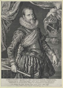 Dánský král Kristián IV. od Artist Unknown
