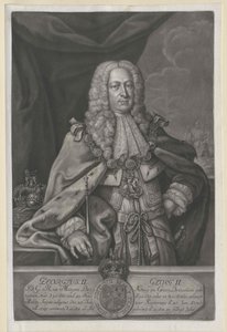 Anglický král, hannoverský kurfiřt Jiří II. od Artist Unknown