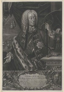 Anglický král, hannoverský kurfiřt Jiří II. od Artist Unknown