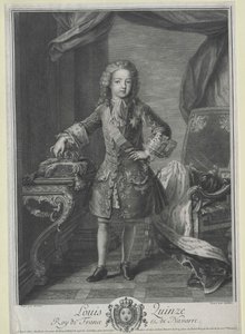 Francouzský král Ludvík XV. od Artist Unknown