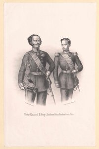 Italský král Viktor Immanuel II. od Artist Unknown