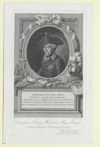 Pruský král Fridrich II. od Artist Unknown