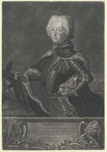 Pruský král Fridrich II. od Artist Unknown