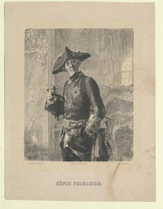 Pruský král Fridrich II. od Artist Unknown
