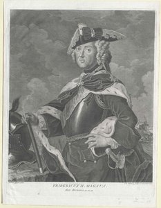 Pruský král Fridrich II. od Artist Unknown
