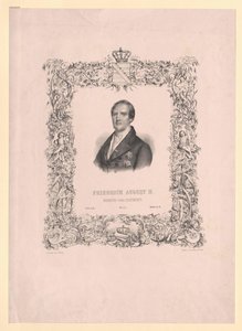 Saský král Fridrich August II. od Artist Unknown