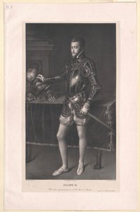 Španělský král Filip II. od Artist Unknown