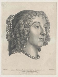 Lady Anna Sophia Herbert od Artist Unknown