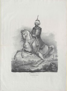 Turecký sultán Machmud II, od Artist Unknown